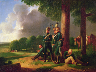 Hussars on outpost duty