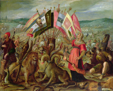 Allegory of the Turkish Wars: The Battle of Kronstadt, 1603/04 (paper or parchment mounted on canvas)