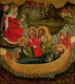 Embarkation of the body of St. James the Greater, bound for Spain, c.1425 (panel)