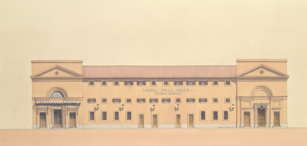 Teatro della Pergola, Teatro Massimo, Florence, 1990 (pen, ink & gouache on paper)