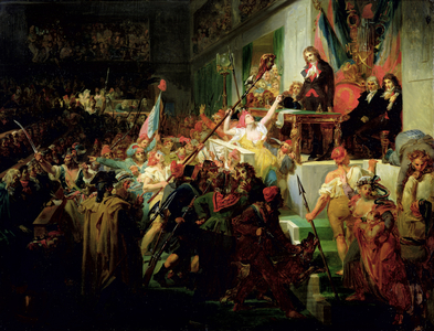 Francois Boissy d'Anglas (1756-1826) Saluting the Head of the Deputy Jean Feraud (1758-95) 1 Priarial An III (20th May 1795) 1830 (oil on canvas)