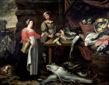 The Fishmonger (oil on canvas)