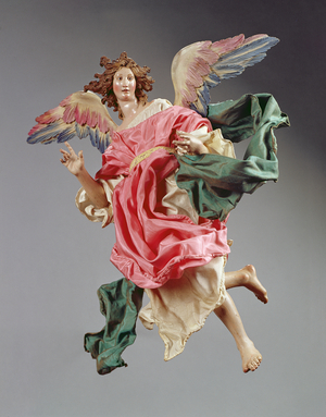 Angel, from the Christmas Creche and tree (terracotta & cloth)