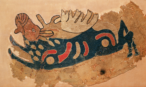 Elk, fragment of a saddle cover (felt)