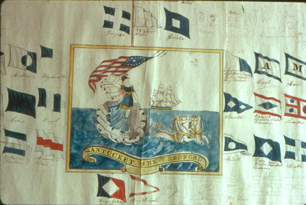 New Bedford and Nantucket Ship signals (w/c on paper)