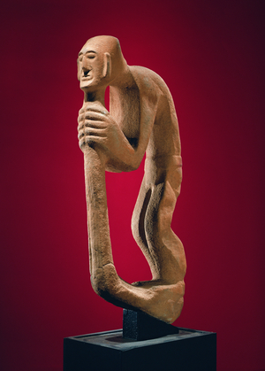 Hunchback holding a staff (stone)