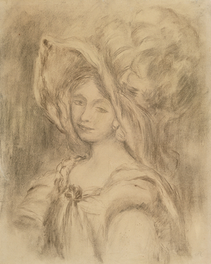 Mme Dieterle in a Hat, c.1896 (charcoal on paper)