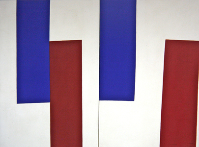 Touching, 1968 (casein on canvas)