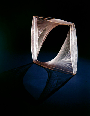 Linear Construction No.1 (small version), 1942-43 (perspex with nylon monofilament)