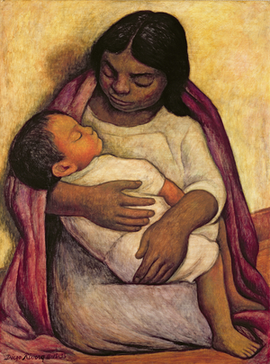 Delfina and Dimas (oil on canvas)