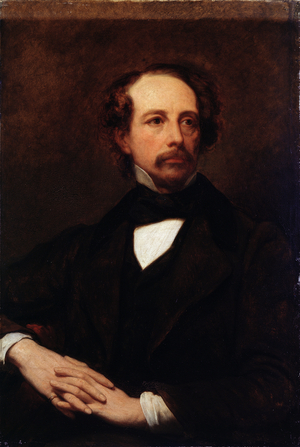 Portrait of Charles Dickens, 1855 (oil on canvas)