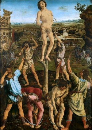 The Martyrdom of Saint Sebastian, 1475 (oil on wood)