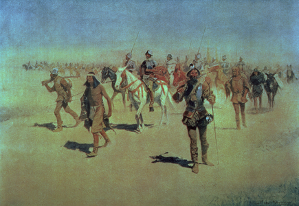 Francisco Vasquez de Coronado Making his Way Across New Mexico, 1905 (oil on canvas)