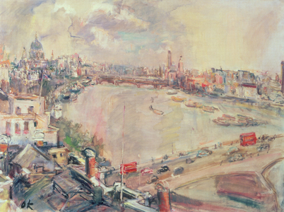 View of the Thames from the Roof of the Savoy Hotel