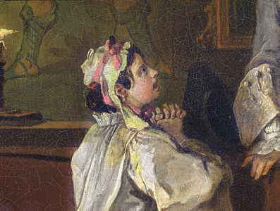 Marriage a la Mode:V, The Bagnio, c.1743 (oil of canvas) (detail from 182093)