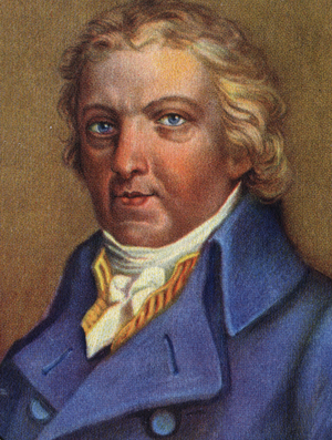 portrait of Edward Jenner (1749-1823), English doctor, disouvreur de l'immunite contre la smallpox.