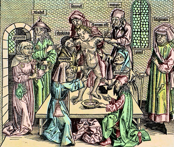 History of Judaism - Martyrdom of Simon at Trent, after a woodcut in 'Liber Chronicarum Mundi', published Nuremburg, 1493