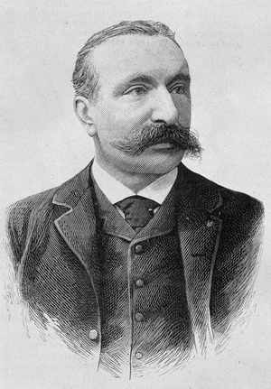 Portrait of Albert Sorel (1842 - 1906). Engraving of the end of the 19th century in “Histoire de France”” by H. Martin.