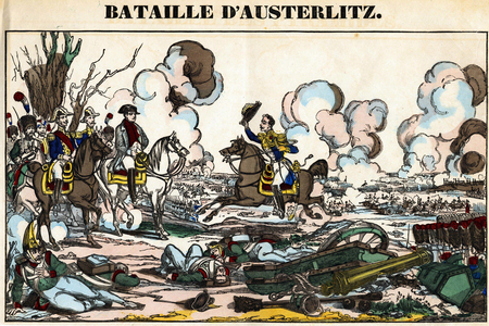 Bataille d'Austerlitz le 2 décembre 1805, 19eme siecle (impression)