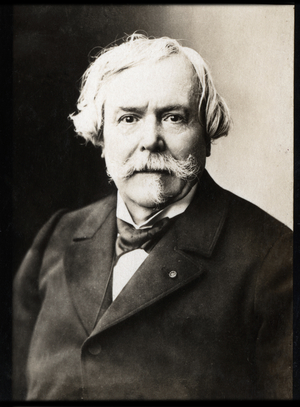 Portrait of Edmond de Goncourt (1822-1896), French writer and the founder of the Academie Goncourt. 