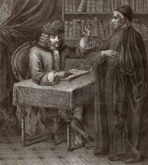 Voltaire and the Clergy, 1764 (engraving)