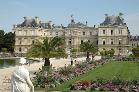 Paris, the Luxembourg Garden and the Senate Palace.