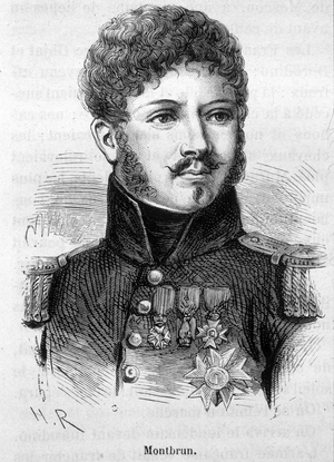 Portrait of Montbrun. Engraving from the end of the 19th century in “Histoire de France”” by H. Martin.