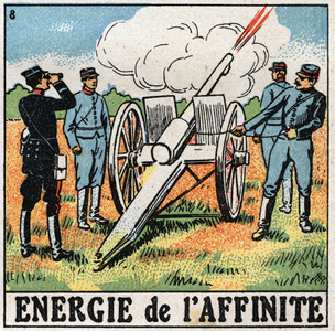 Affinity energy: gunners firing explosives, 1925 (print)