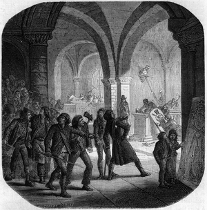 Destruction of the royal tombs of the French monarchy in the Church of Saint-Denis, 1793