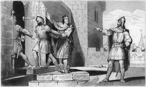 Charles III the simple, king of France prisoner, 10th century (engraving)
