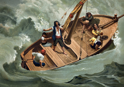 Gottfried Wilhelm von Leibniz (1646-1716), German philosopher and boatmen of the Adriatic. Barcelona 1881