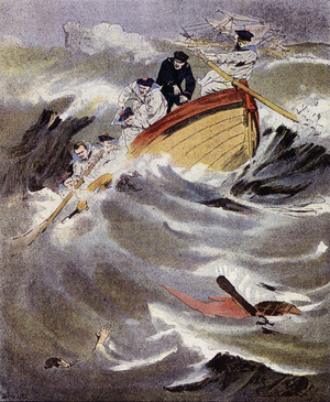 The shipwrecks - in “Le Petit Francais Illustré" of 15/12/1900.
