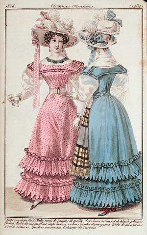 Fashion, France, 19th century - Women's Fashion - Ladies and Fashion Journal, Parisian Costumes, 1826 -