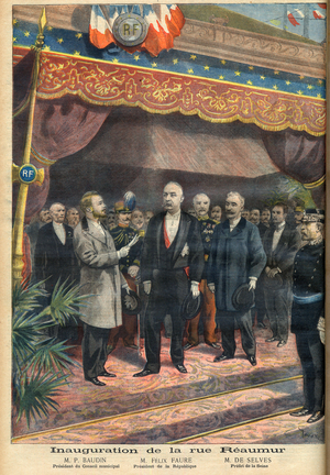 Opening of the Rue Reaumur, Paris, 1898 (engraving)