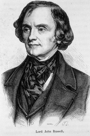 Portrait of Lord John Russel, 1st Earl, British politician (1792 - 1878).