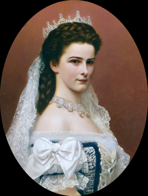 Portrait of Empress Elisabeth of Austria , 1867 (oil on canvas)