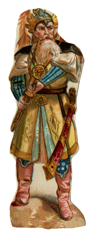 Portrait of Tamerlan (1336-1405) (or Timur Lang, “Timur the lame””). Chromolithography, late 19th century.