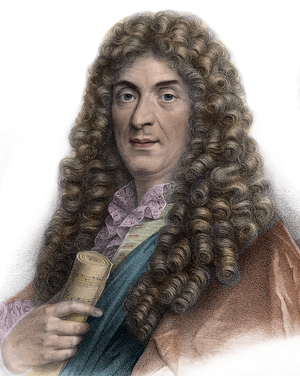 Portrait of Jean-Baptiste Lully engraving 19th century - Portrait of Jean Baptiste (Lully (Giovanni Battista Lulli) (1632-1687)