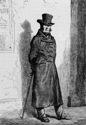 Javert - in “” Les Misérables”” by Victor Hugo, ill. by Brion, ed. Hetzel and Lacroix, 1866