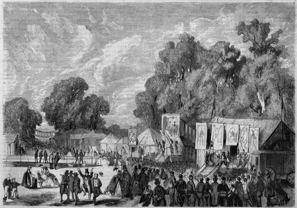 Saint Cloud celebrations. France, 1857. Engraving in “” Le Monde Illustré”” n°22 of 12 September 1857.