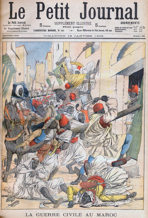 Civil War in Morocco, illustration for 'Le Petit Journal', 18 January, 1903 (engraving)
