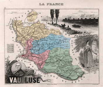 Le Vaucluse, Provence-Alpes-Cote d'Azur - France and its Colonies, 1876 (engraving)