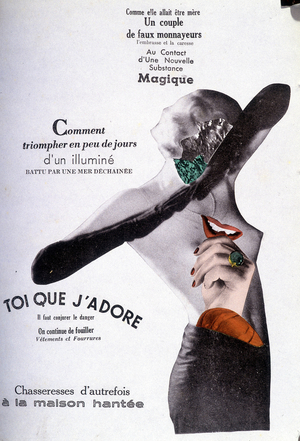 Georges Hugnet, collage from “La Seventh Face du Dé”, 1935.