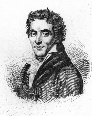 Portrait of Pierre-Paul Prud'hon (Proudhon) (1758-1823) French painter.