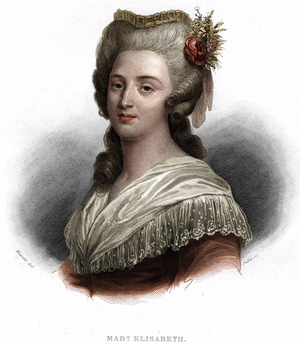Portrait of Elisabeth Philippine Marie Hélène of France, known as “” Madame Elisabeth””, sister of King Louis XVI (1764-1794)