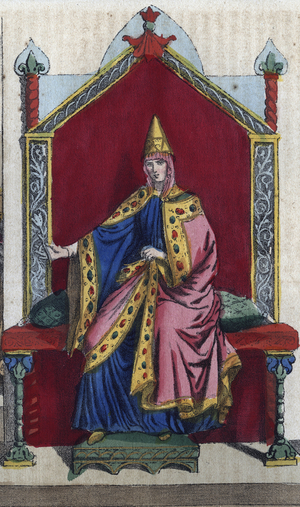 Portrait of Matilda of Tuscany also known as Matilda of Canoss Italian noblewoman, 1856 (engraving)