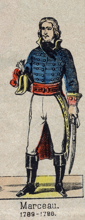Portrait of General Marceau (1769-1796), late 19th century (print)