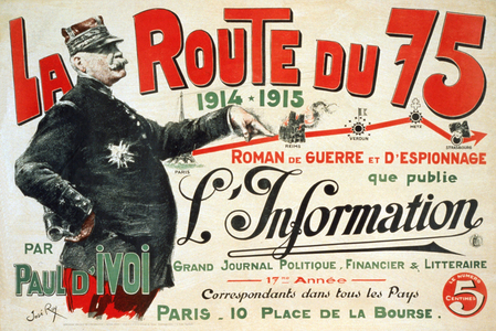 Advertising poster for the novel “La Route du 75:1914 - 1915 (poster)