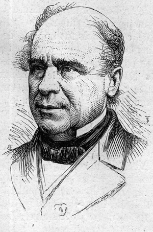 Portrait of Ustazade Silvestre de Sacy (1801-1879), French literary critic and academician. Engraving in “” Le Monde Illustré”” n°883 of 14 March 1874.