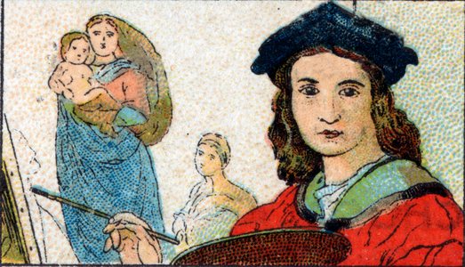 Portrait of Raphael Italian Renaissance painter, 1936 (chromo)